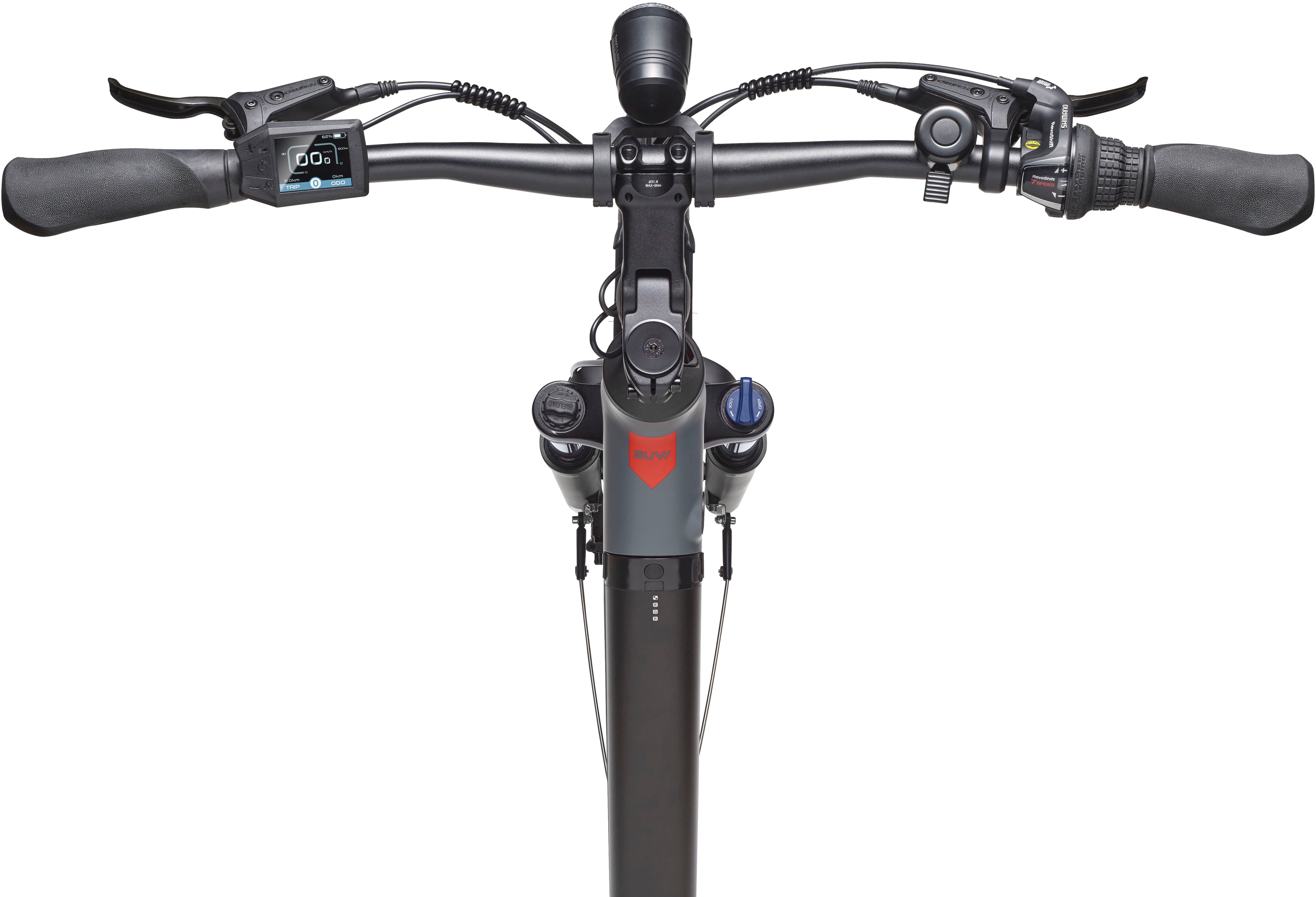 Telefunken E-Bike Cityrad SUV500, 7 Gang Shimano, Kettenschaltung, Mittelmotor, 468 Wh, (27,5 Zoll, Straßenzulassung, Scheibenbremsen), Pedelec, Elektrofahrrad  – Bild 4 von 5