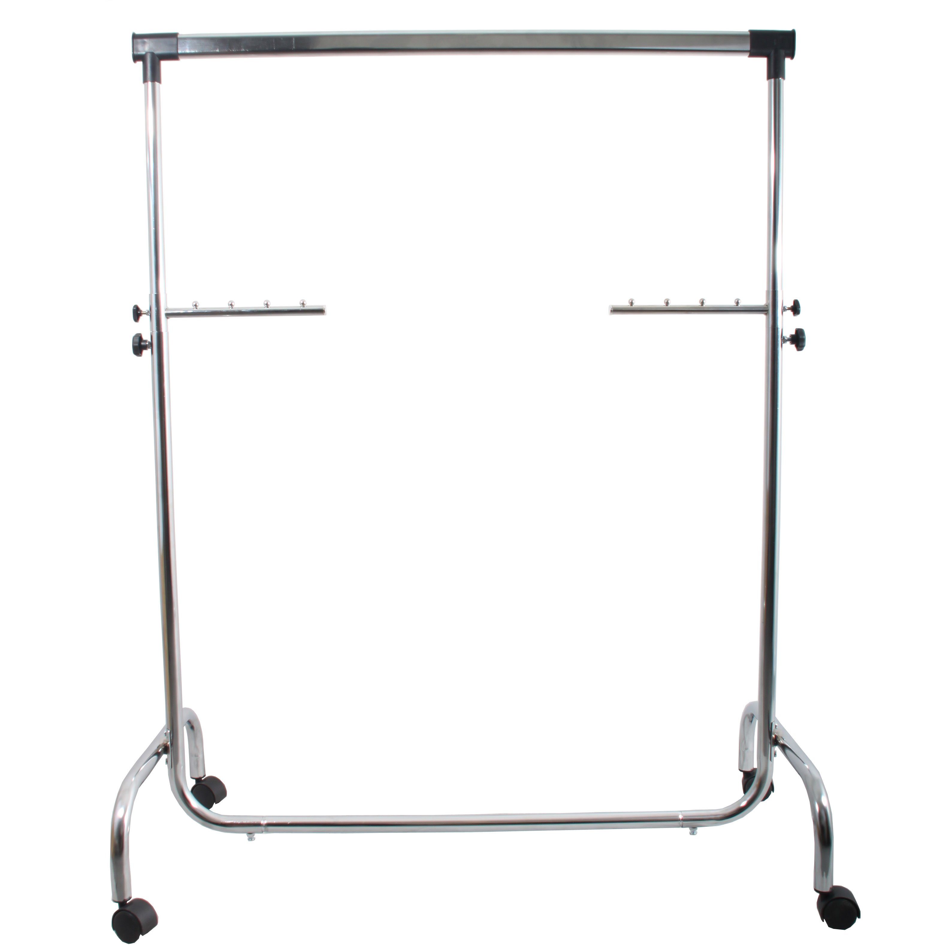 GERSO Kleiderständer Kleiderständer 100 cm breit mit Auszügen, höhenverstellbar, auf Rollen