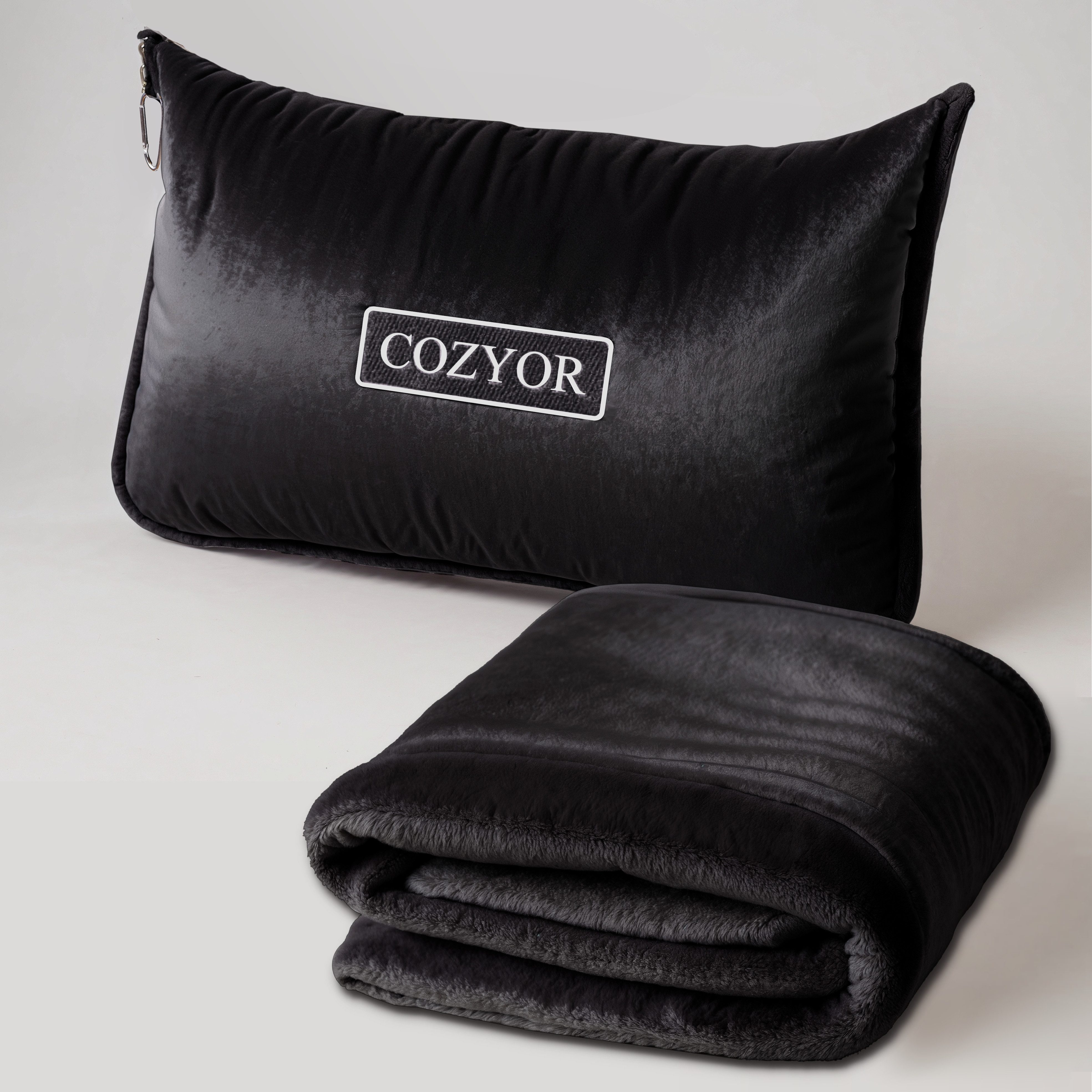 Cozyor Reisekissen und Reisedecke 2 in 1, Reiseset kuschelig weich + Rucksa günstig online kaufen