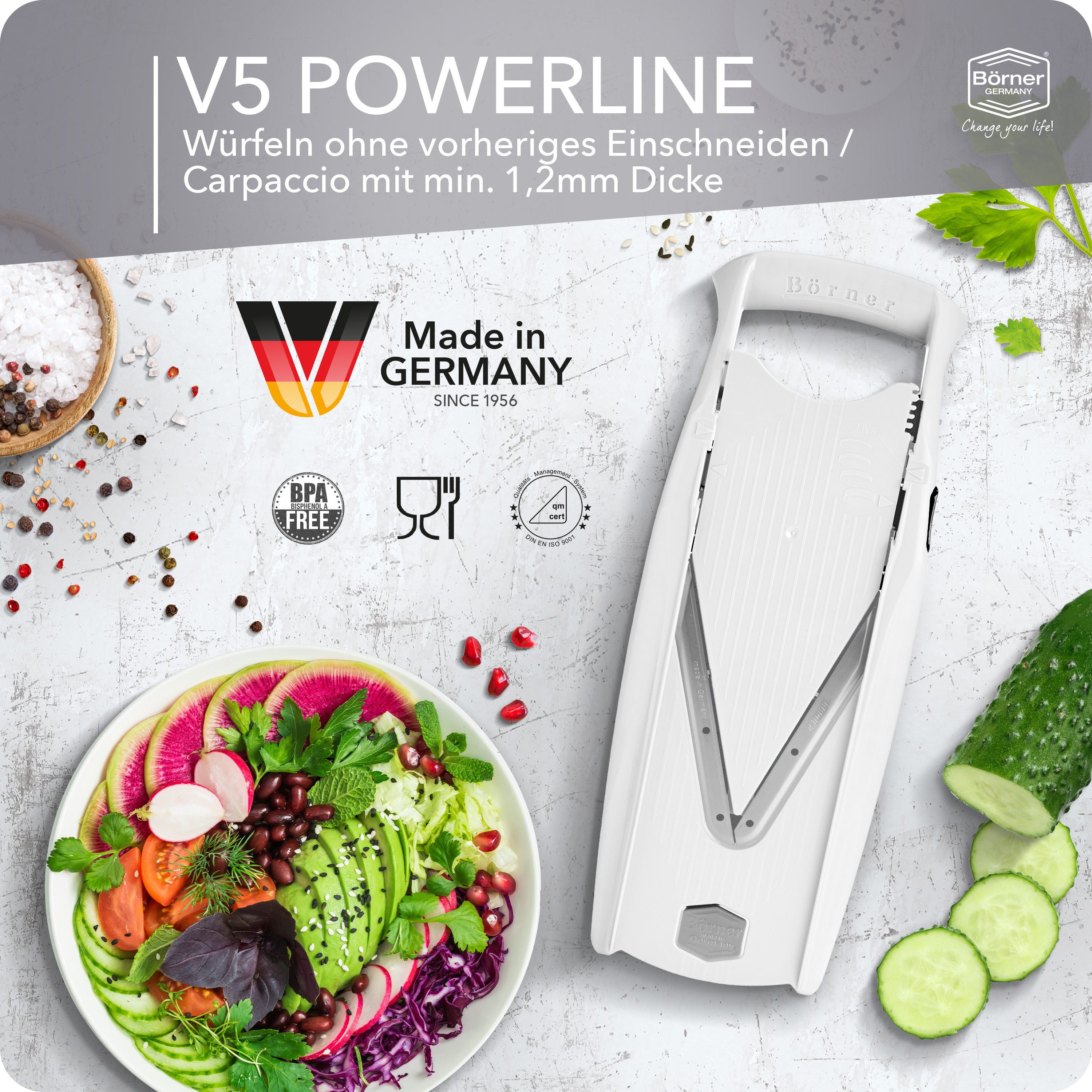 Börner Gemüsehobel Gemüsehobel V5 PowerLine Starter Set