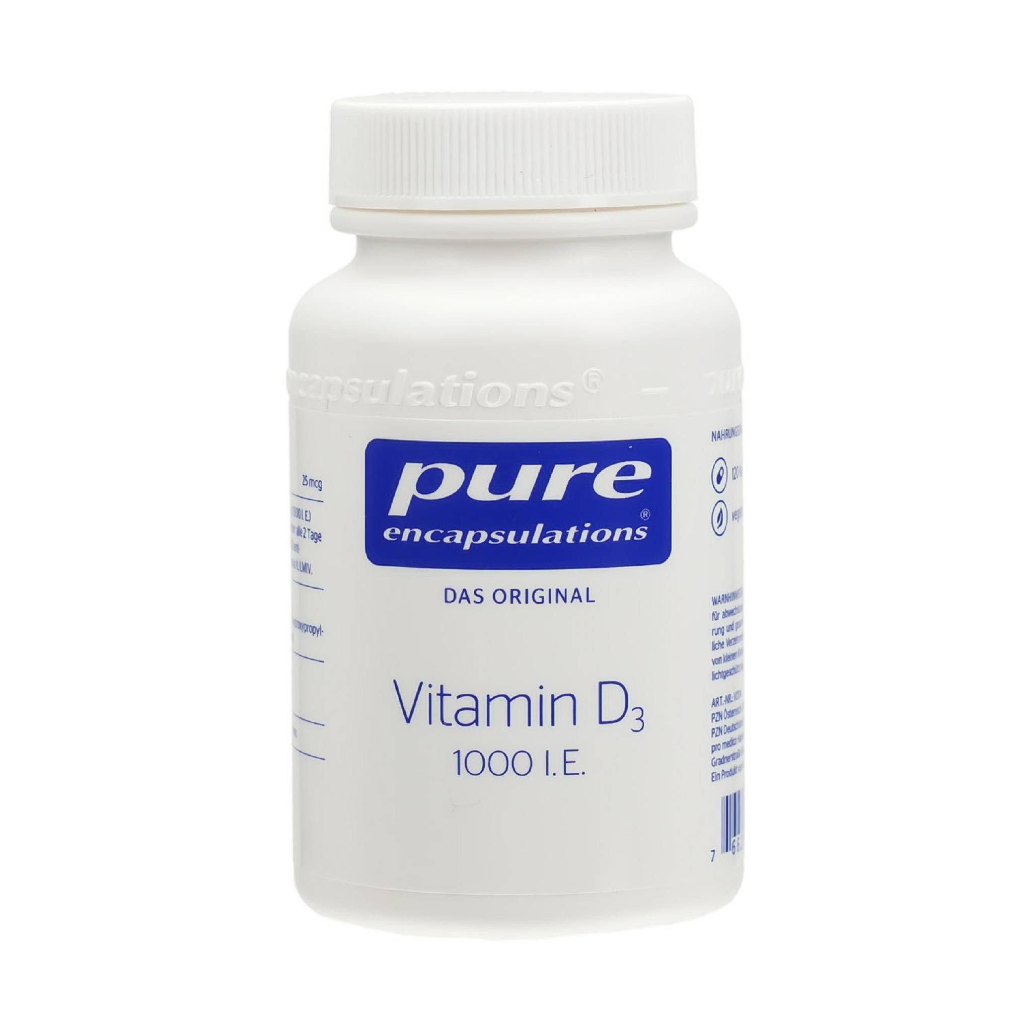 pro medico GmbH PURE ENCAPSULATIONS Vitamin D3 1000 I.E. Kapseln Kapsel