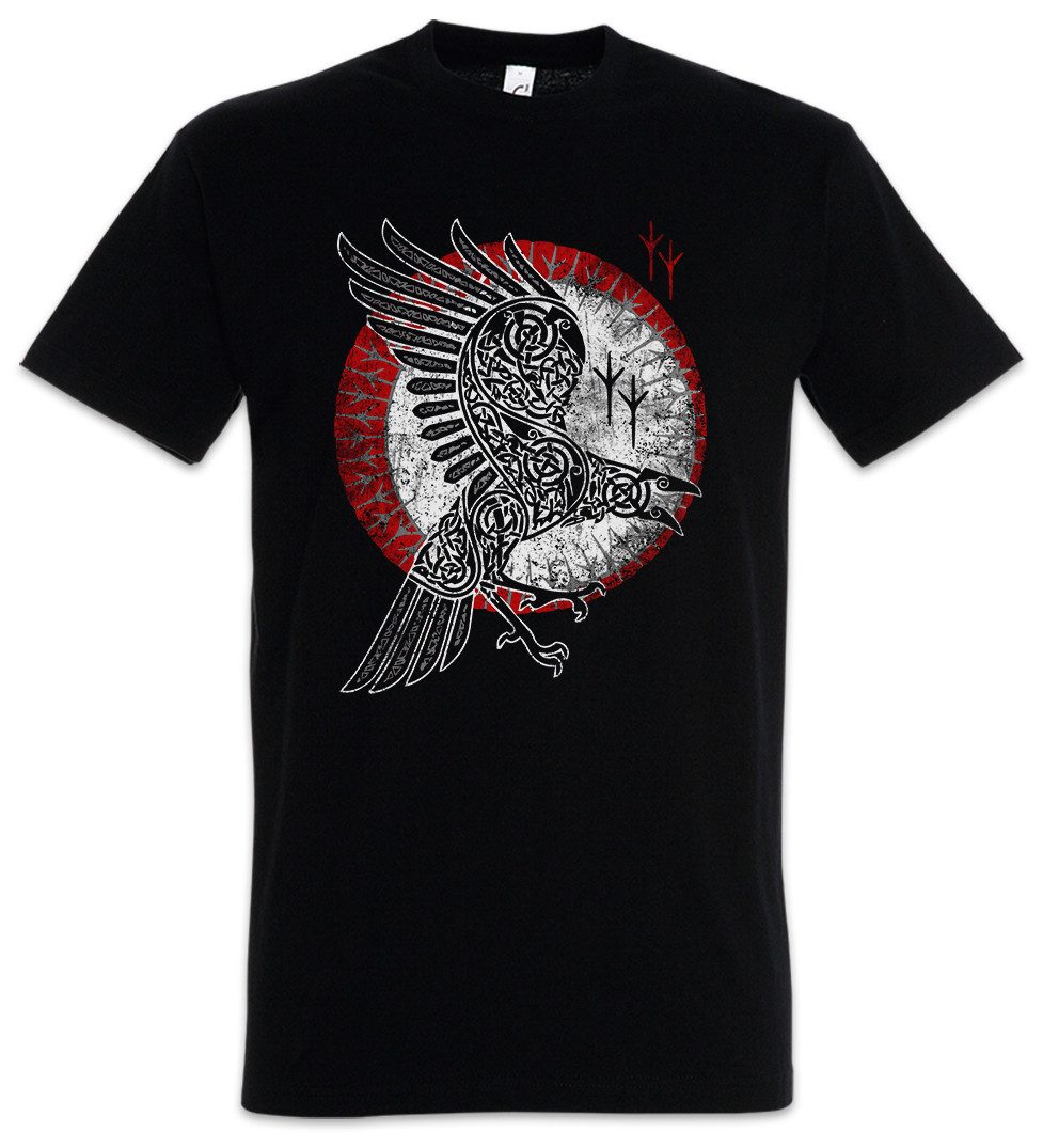 Urban Backwoods Print-Shirt Norse Raven Herren T-Shirt Runes Wikinger Raben günstig online kaufen