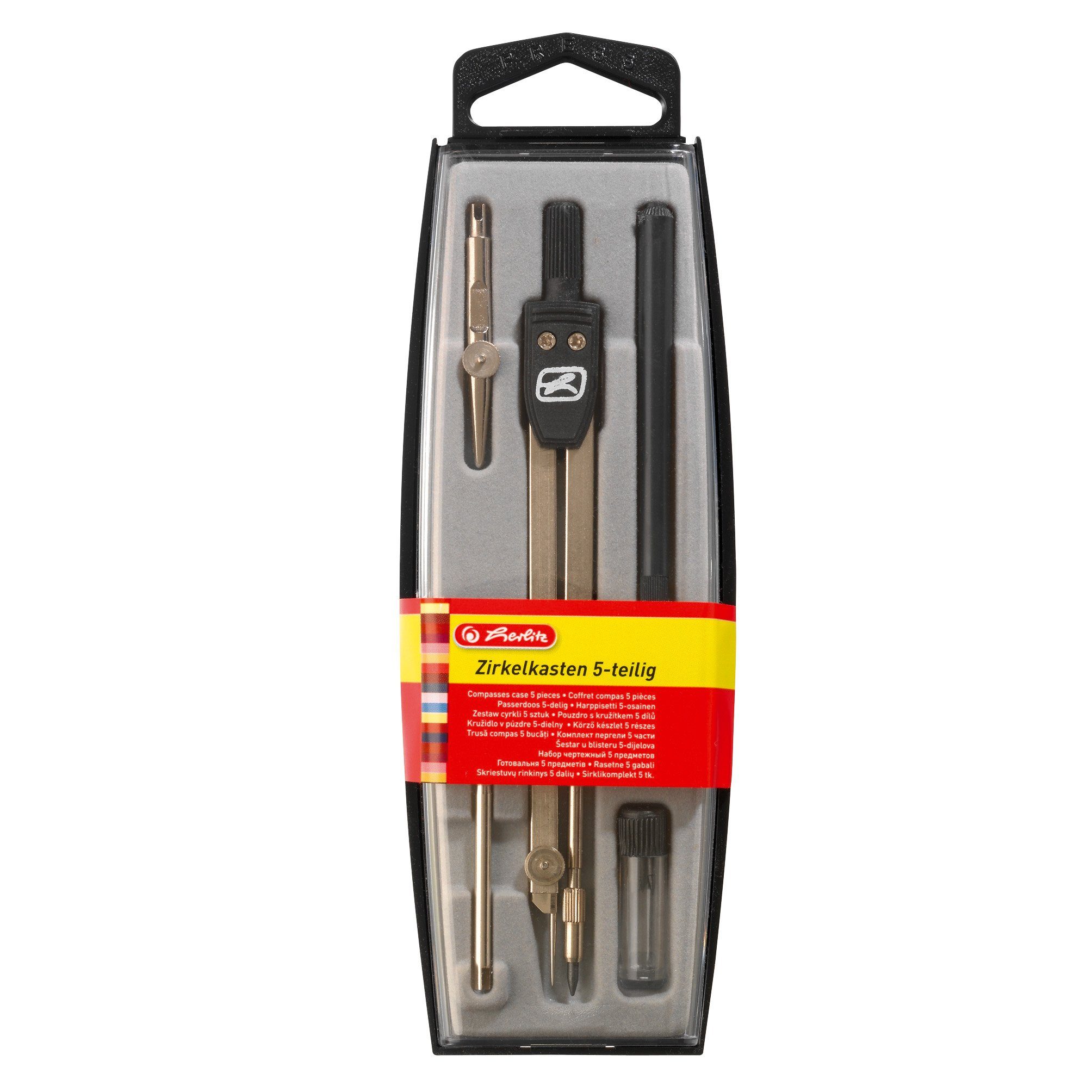 Herlitz Zirkel Herlitz Zirkelkasten / 5tlg. + 10 Extra Ersatzminen