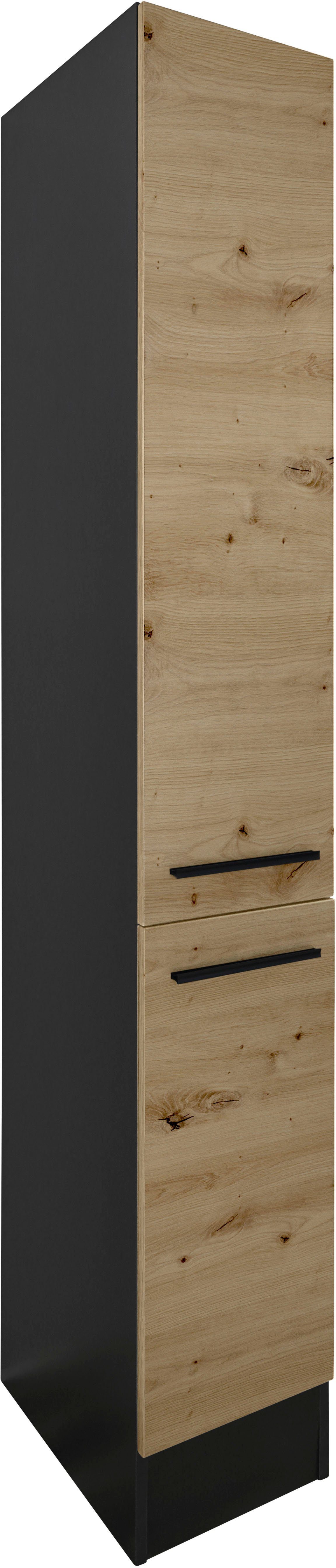 Jazz, anthrazit/artisan cm, braun | by artisan Winkelküche BASIC eiche mit wahlweise Stellbreite 250x175 eiche-metallic E-Geräten Balculina