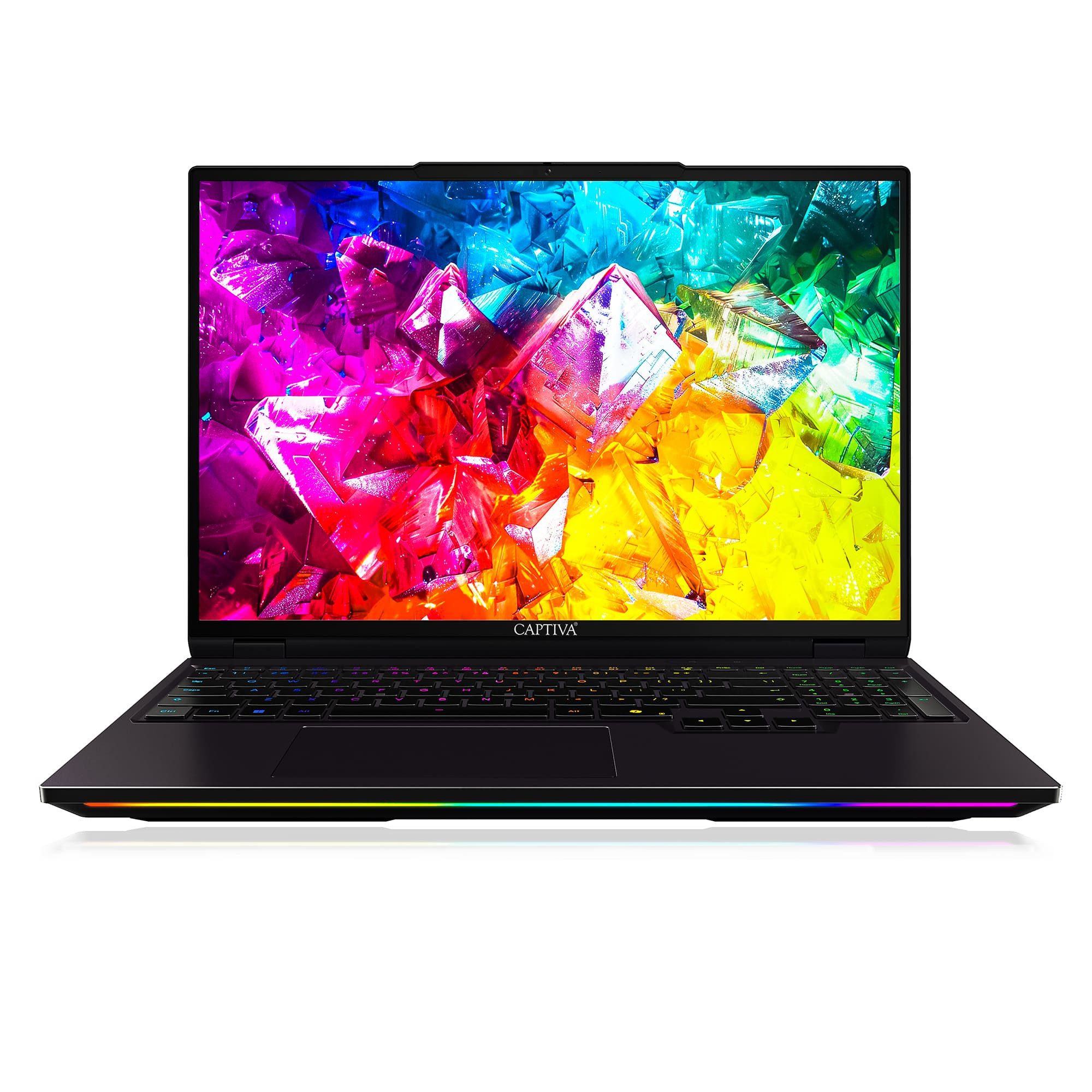 CAPTIVA Ultimate Gaming R92-191 Notebook (40.6 cm/16 Zoll, AMD Ryzen 9 9955HX, NVIDIA GeForce RTX 5090, 500 GB SSD, WLAN & Bluetooth, Tastatur: DE Layout, ohne Betriebssystem)