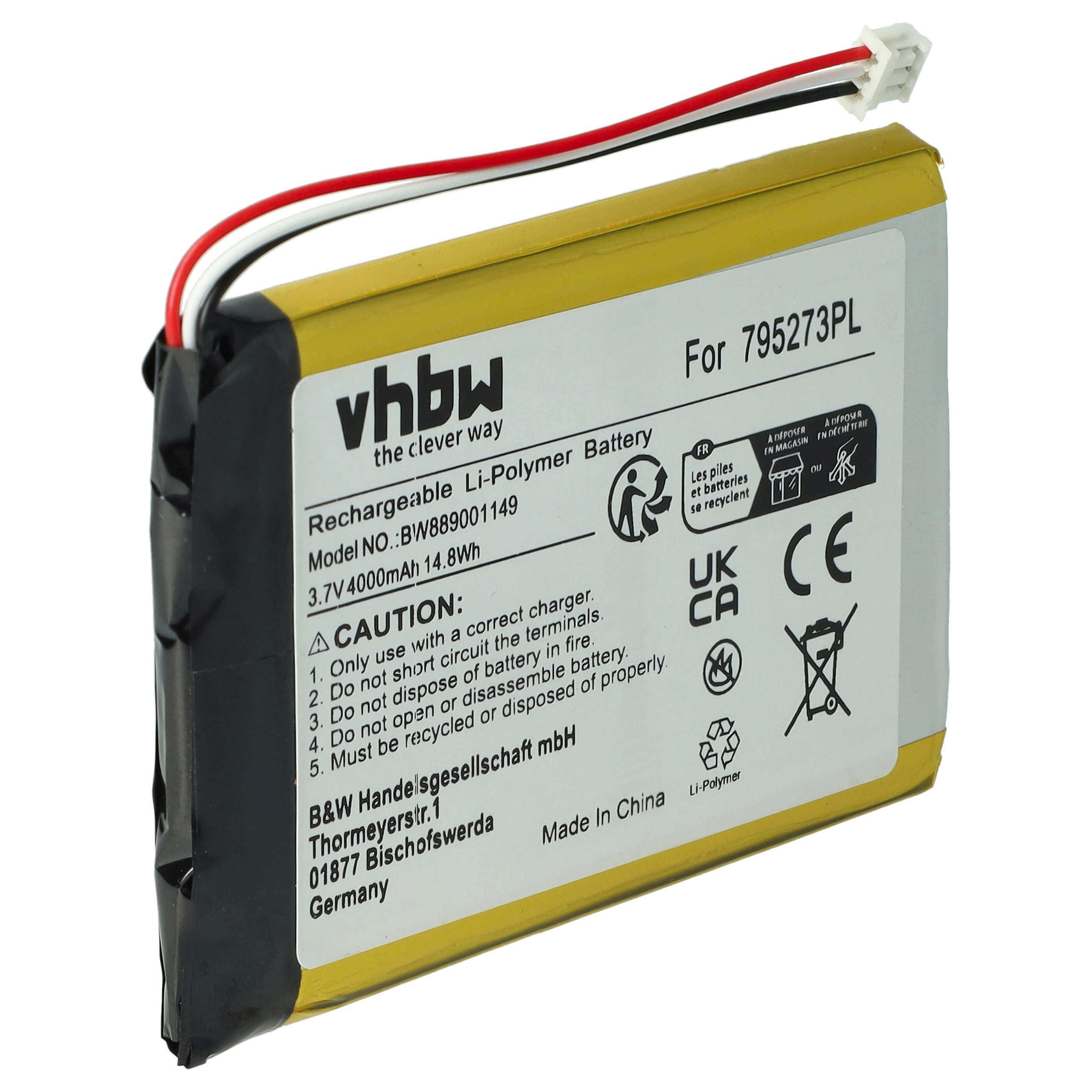 vhbw Akku passend für Tigerbox Touch (4000 mAh, 3,7 V, Li-Polymer) Akku Akku Li-Polymer 4000 mAh (3,7 V, 1 St), Leistungsfähiger Austausch-Akku für Hörspielwürfel, Wiederaufladbar