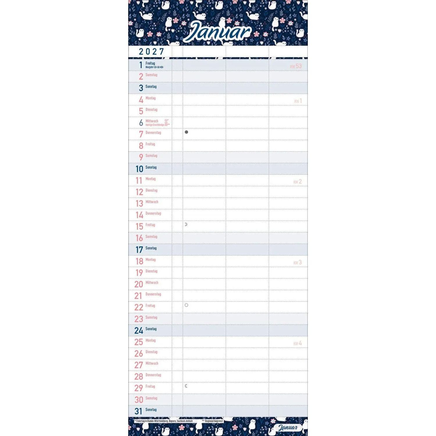 Korsch Verlag Familienkalender Familientimer Alles ist planbar 2027