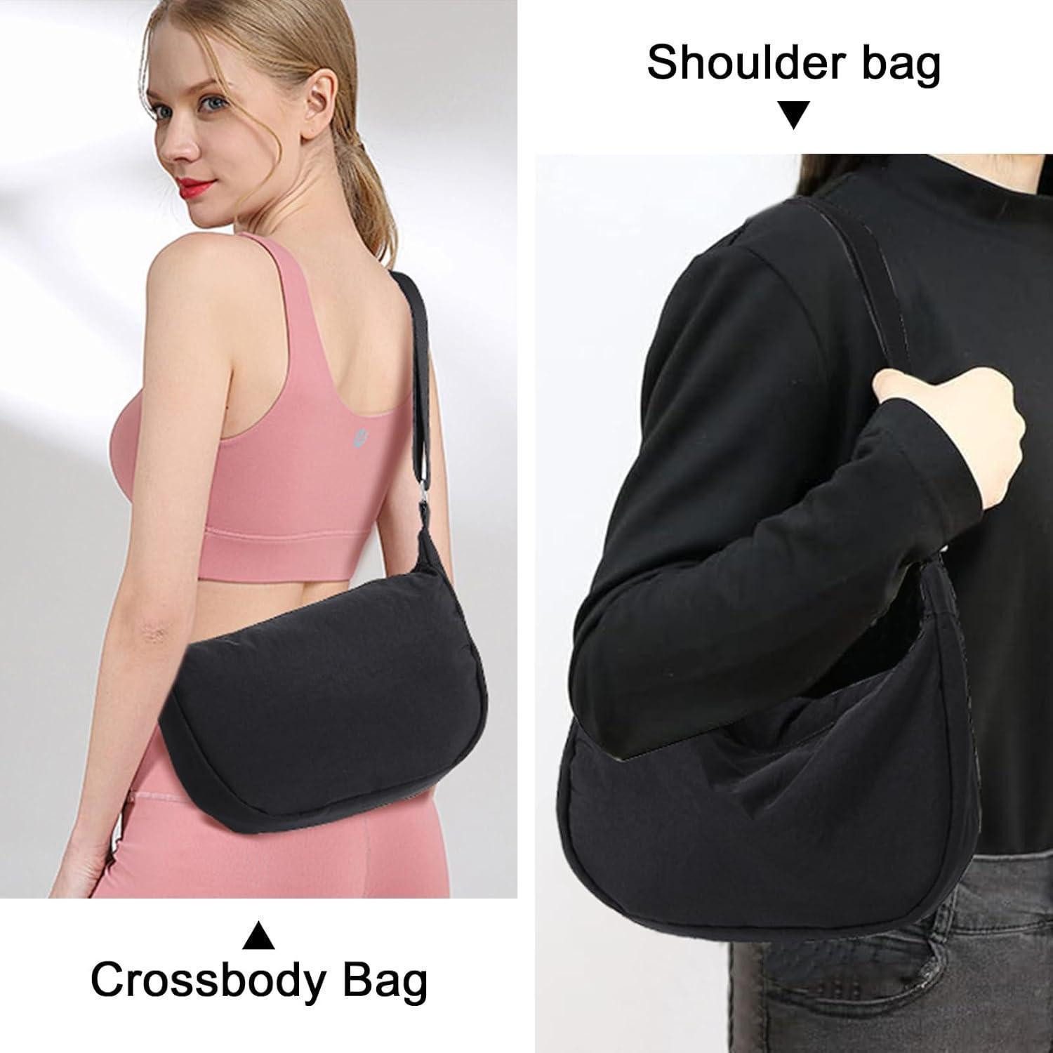 LuxusKollektion Umhängetasche Damen Halbmond Crossbody Schultertasche Nylon Verstellbarer Gurt