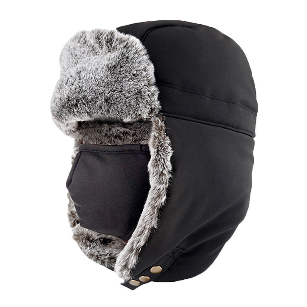 SRRINM Sturmhaube Warme Wintermütze aus Fleece mit Maske (1-St)