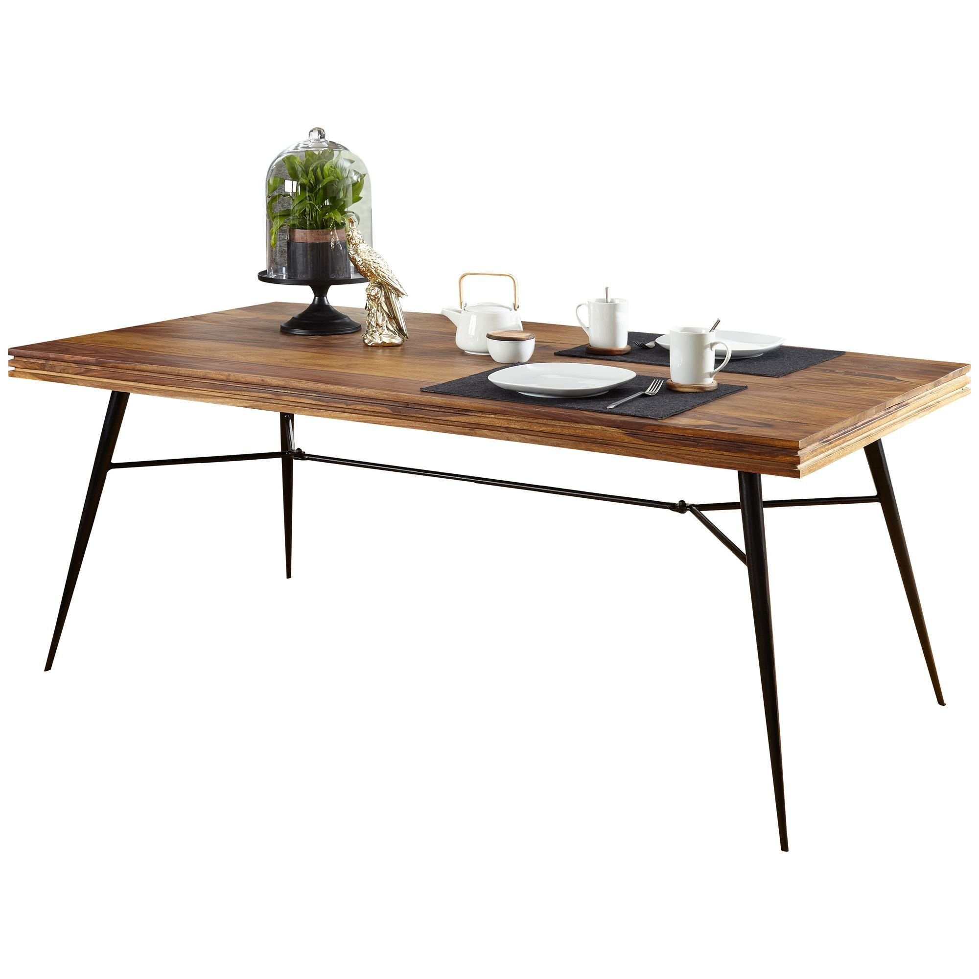 Finebuy Esstisch Suva13246 1 Massiver Esstisch Nasha Sheesham Massiv Holz Esszimmertisch Massivholz Mit Design Metall Beinen Holztisch Tisch Esszimmer Kuchentisch Holzplatte Mit Metallgestell Online Kaufen Otto