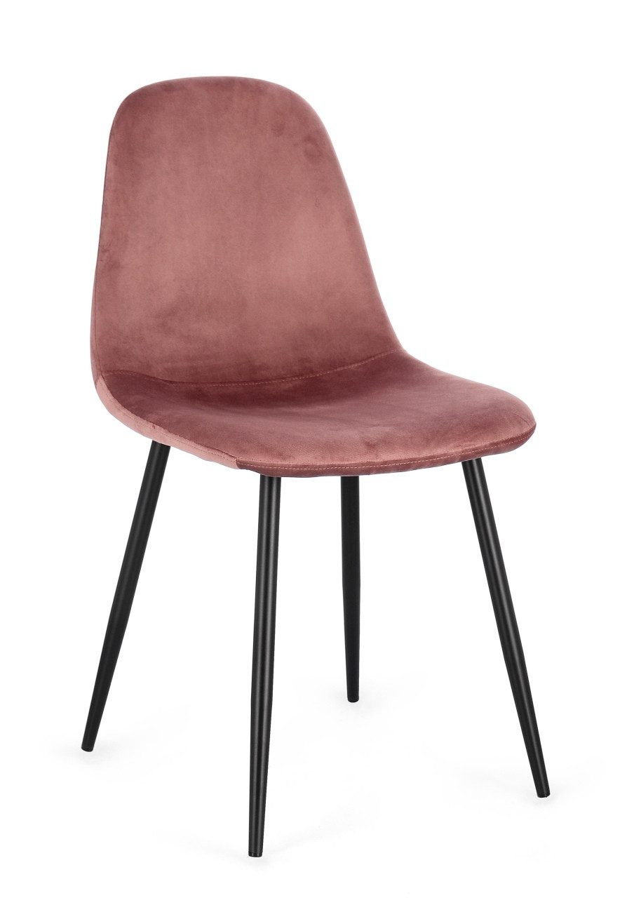 Stuhl Esszimmerstuhl New Irelia 4er-Set aus Samt, Rosa