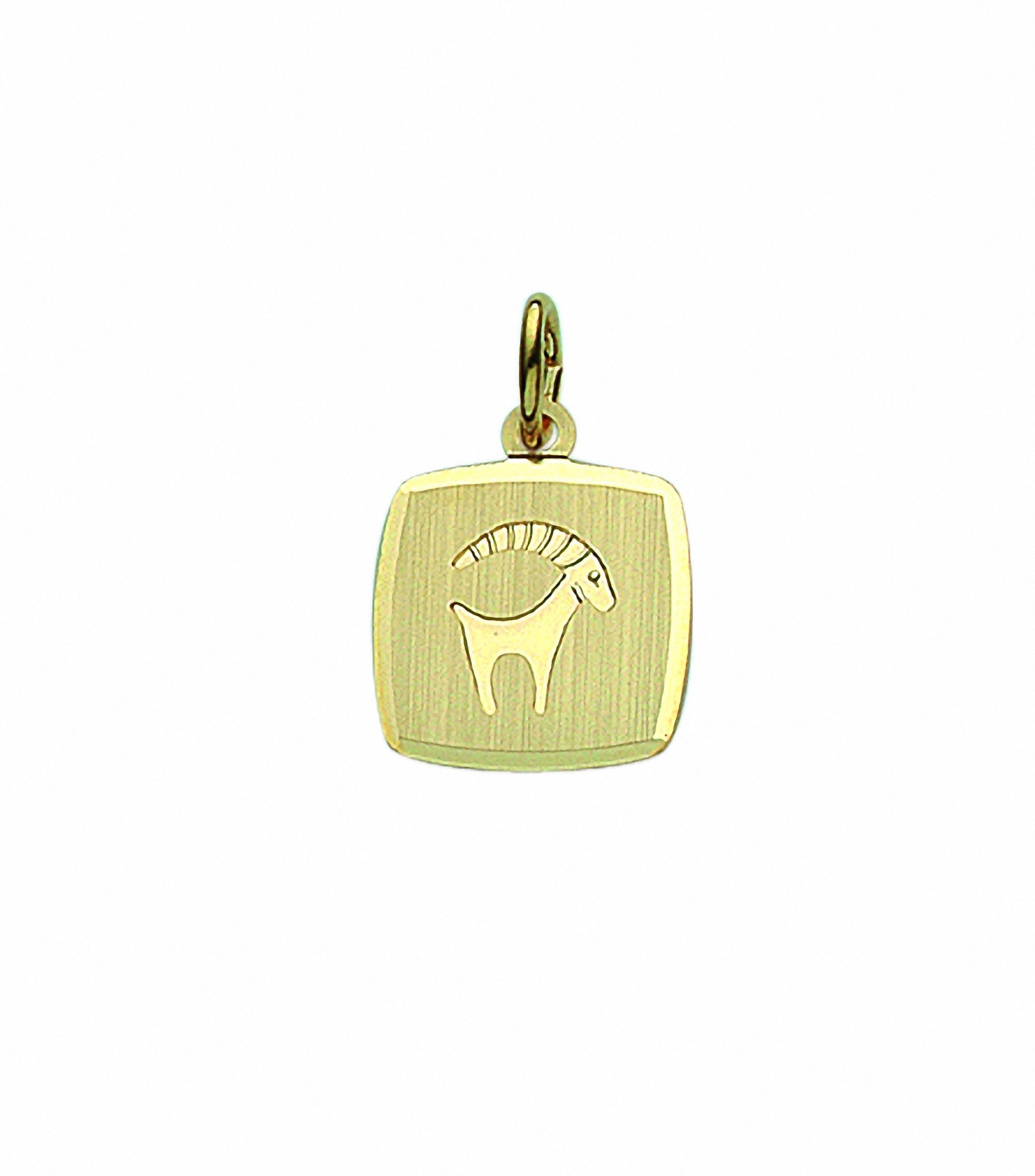 - Halskette 333 Gold Anhänger mit Steinbock, mit Schmuckset Kette Sternzeichen Set Anhänger Adelia´s