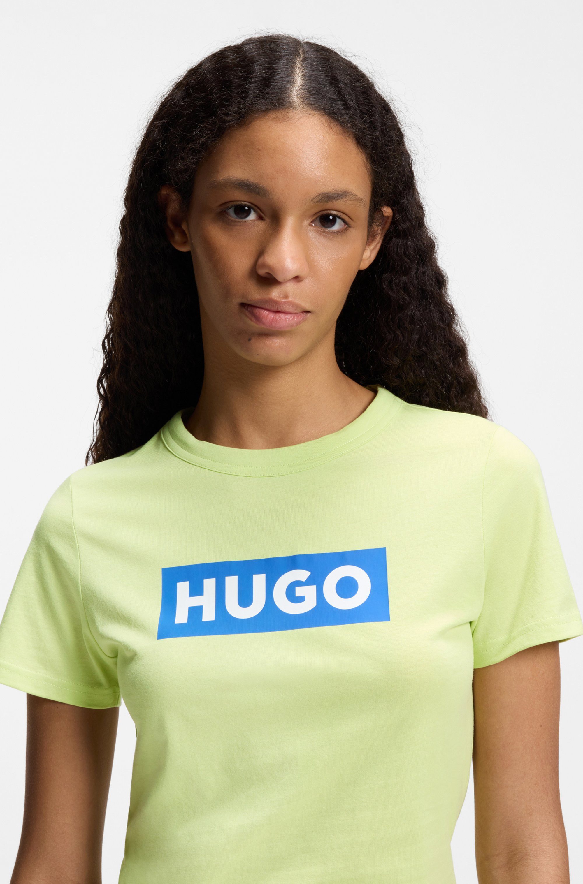 HUGO Blue T-Shirt Classic Tee mit Rundhals, Logodruck günstig online kaufen