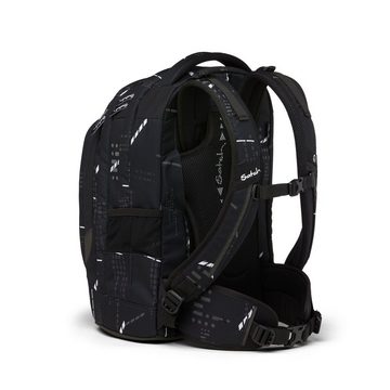 Satch Schulranzen Schulrucksack-Set PACK Ninja Matrix 3-teilig (3-teilig), Laptop-Fach, Your-Size-System, Schulranzen