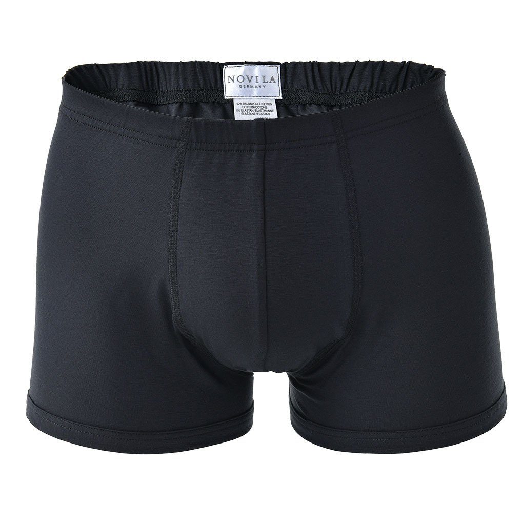 Novila Boxer Schwarz Cotton Shorts, Sport-Pants - Herren Stretch
