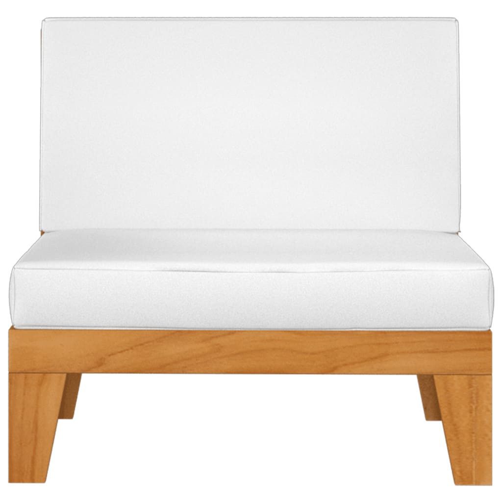 vidaXL Sofaelement Modular-Mittelsofa mit Cremeweißen Kissen günstig online kaufen
