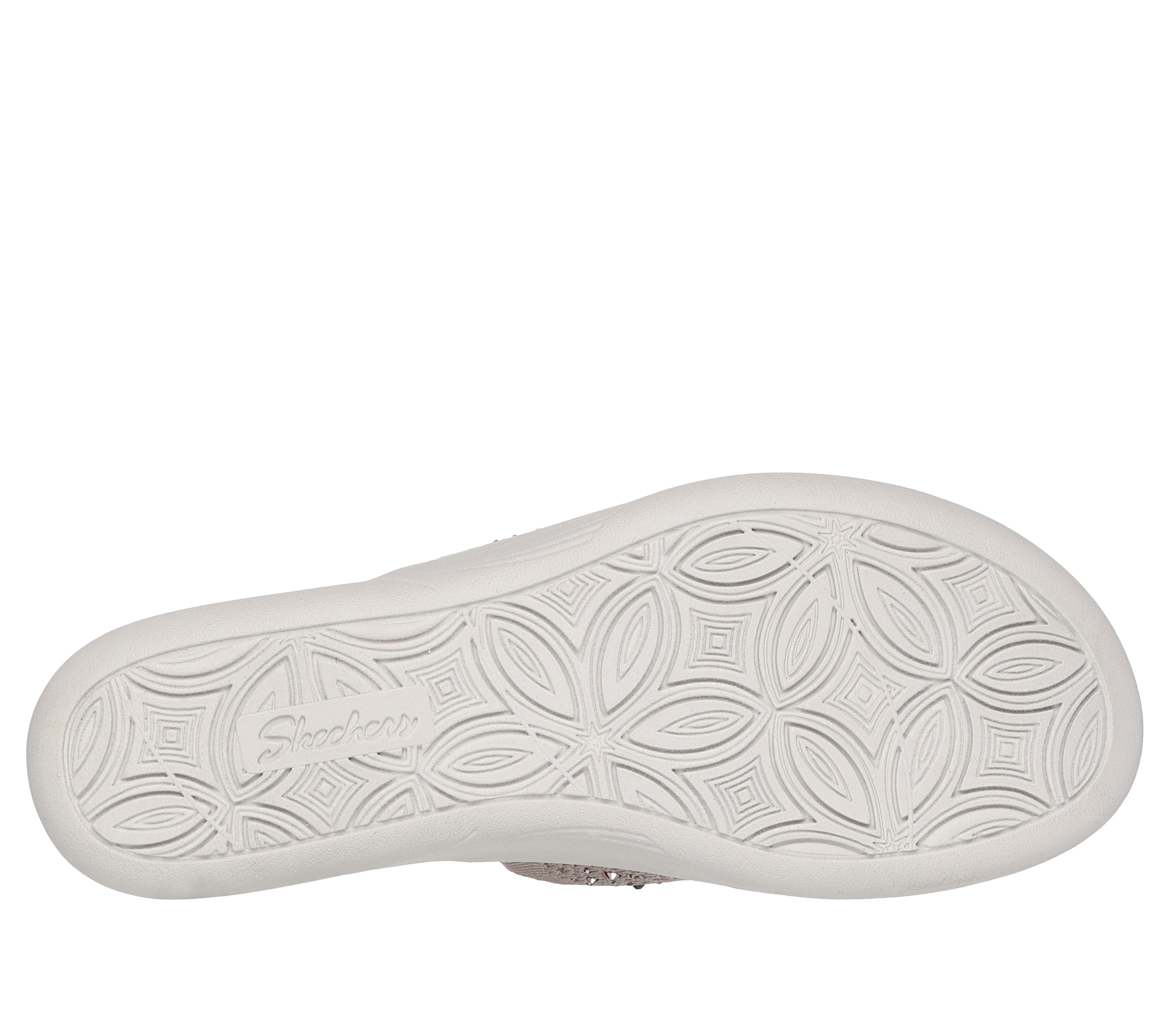 Skechers PIER-LITE-LIGHT ESSENCE Pantolette Sommerschuh, Strandschuh mit Luxe Foam und Glitzerdetails