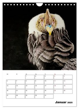CALVENDO Wandkalender Vögel im Wind (Wandkalender 2025 DIN A4 hoch), CALVENDO Monatskalender