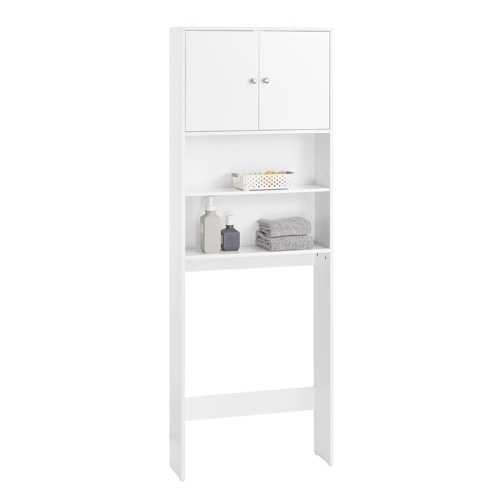SoBuy Toilettenregal Badezimmerregal mit Schrank Waschmaschinenschrank BZR1 günstig online kaufen