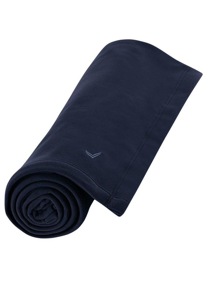 Trigema Fleecedecke, navy Tagesdecke TRIGEMA