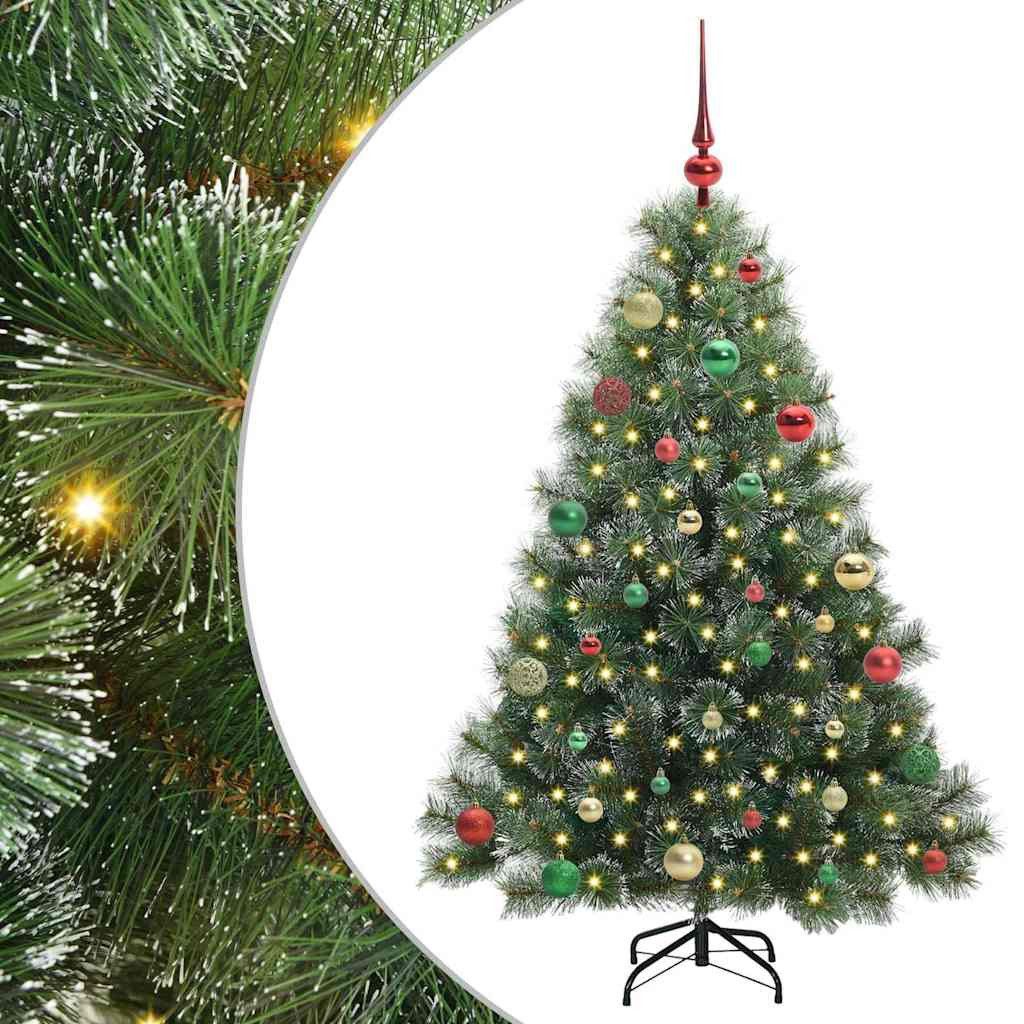 vidaXL LED Baum Künstlicher Weihnachtsbaum mit 150 LEDs Grün 150 cm PE und PVC