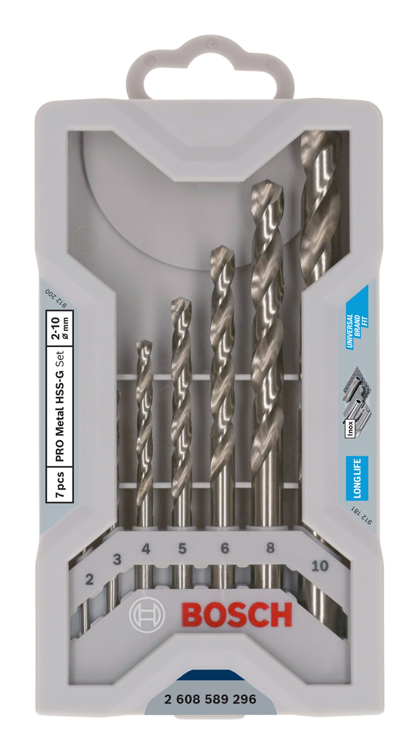 BOSCH Metallbohrer Pro Stainless Steel, (7 Teile), HSS-Co Set, 7-teilig