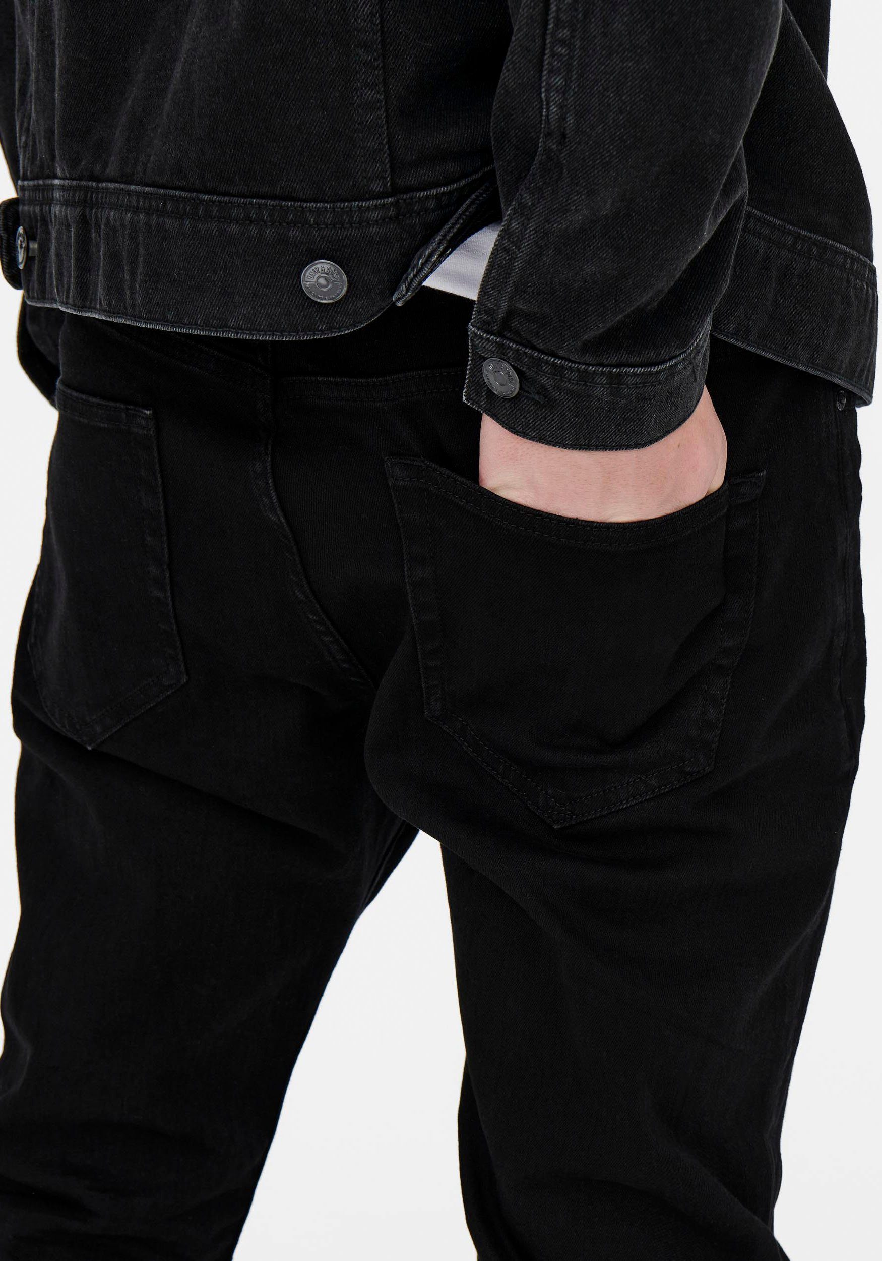 SONS ONLY Regular-fit-Jeans denim WEFT black &
