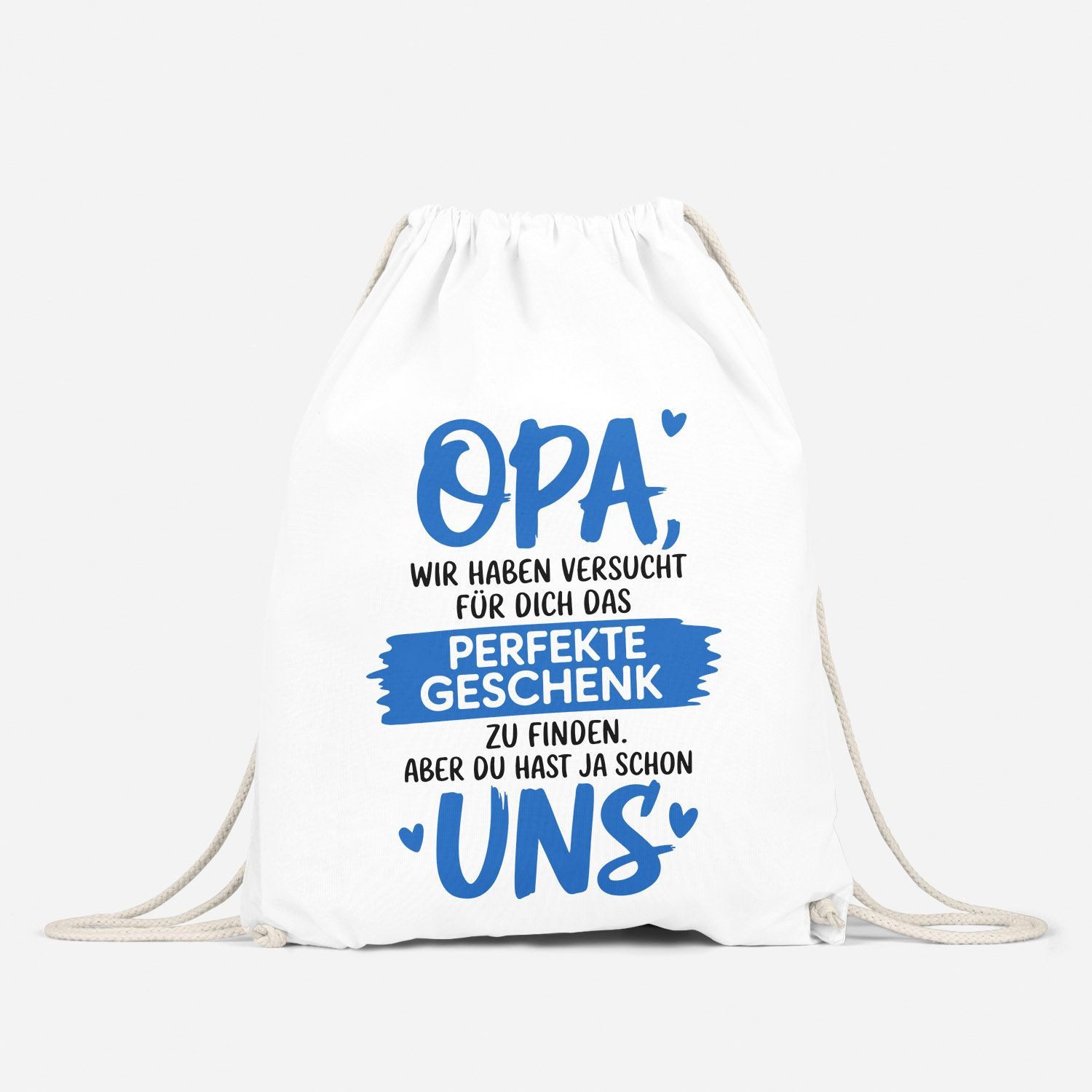 MoonWorks Turnbeutel Turnbeutel Spruch lustig Bonus-Papa Opa Geschenkidee Väter Großväter