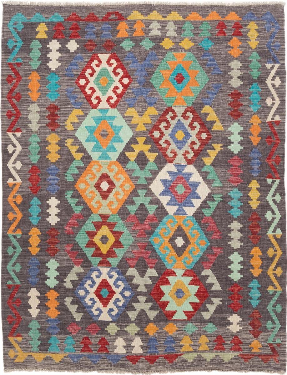 Orientteppich Kelim Afghan 150x195 Handgewebter Orientteppich, Nain Trading, rechteckig, Höhe: 3 mm