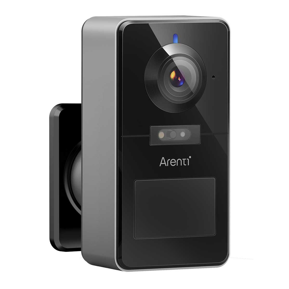 Arenti Überwachungskamera POWER1Q 2K 4 MP Auflösung, 100% kabellos und batteriebetrieben, WLAN (Innenbereich, Außenbereich, Nachtsicht in Farbe, 2-Wege-Audio, PIR-Bewegungssensor)
