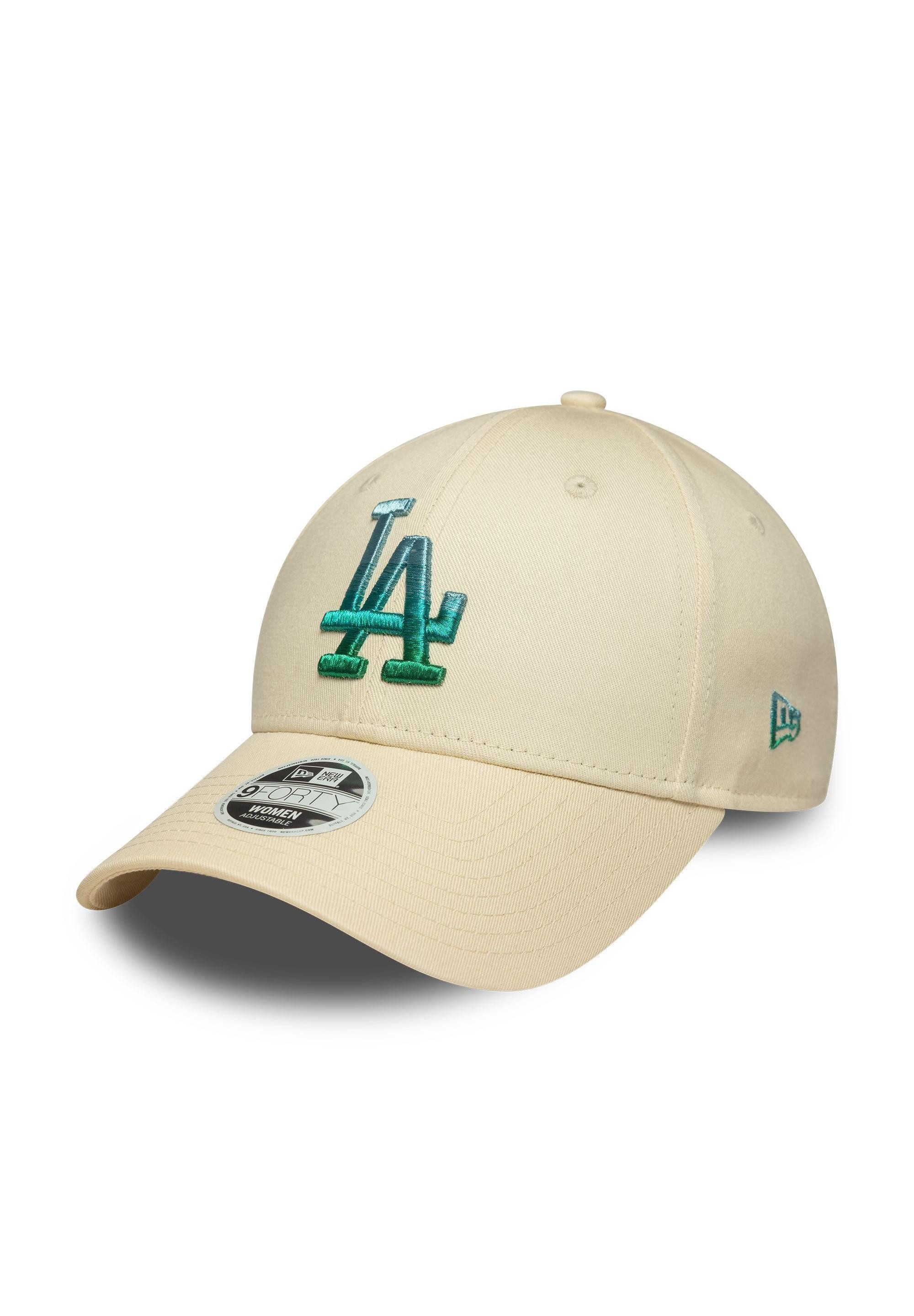 Baseball Cap Los Angeles Dodgers New Era Metallic Logo 9Forty Women Cap Beige