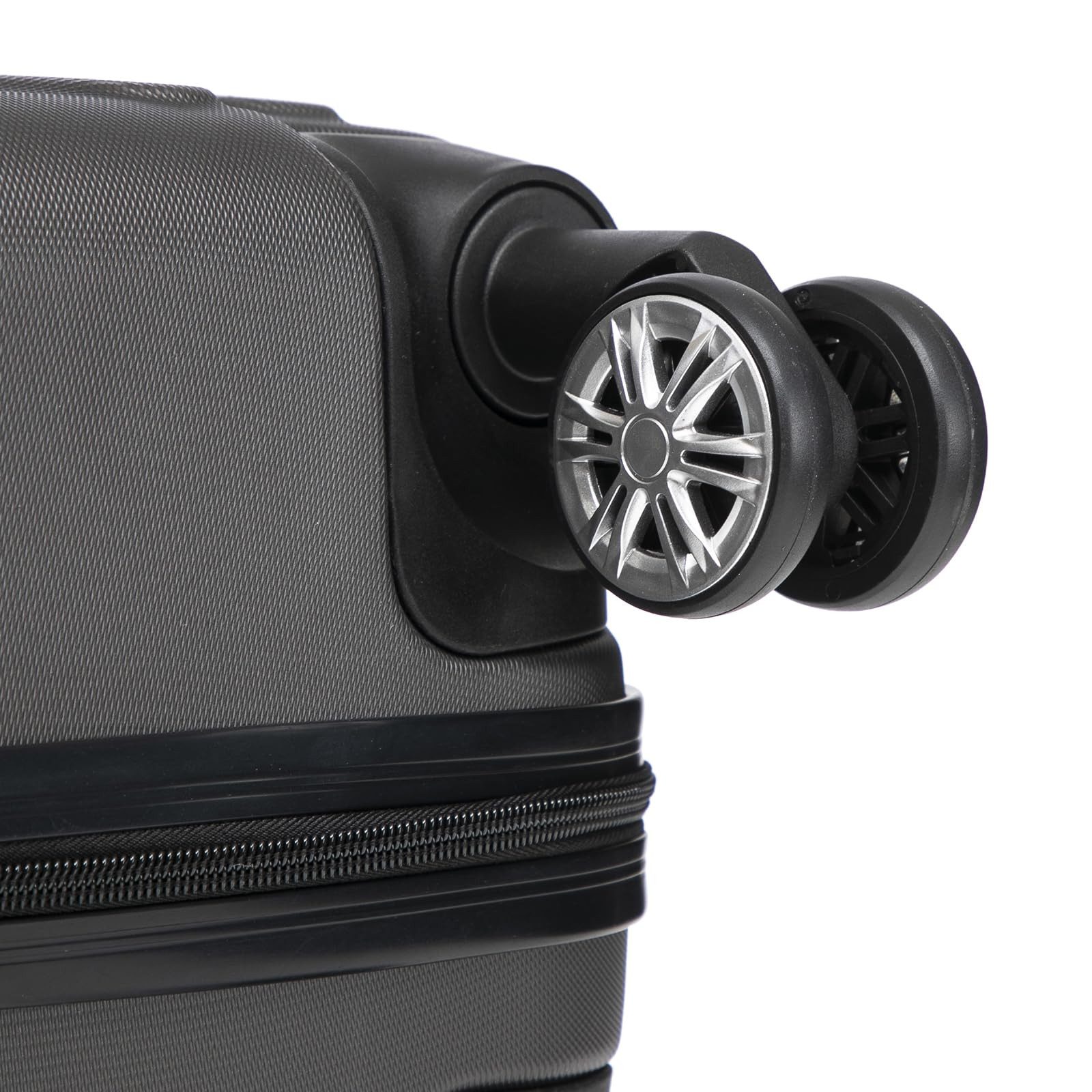 YONSLY Hartschalen-Trolley Reisekoffer, Rollkoffer Handgepäck,Zahlenschloss, 4 Rollen, Weichem Gummigriff Robuster ABS-Koffer für Langstreckenreisen – Bild 2 von 5