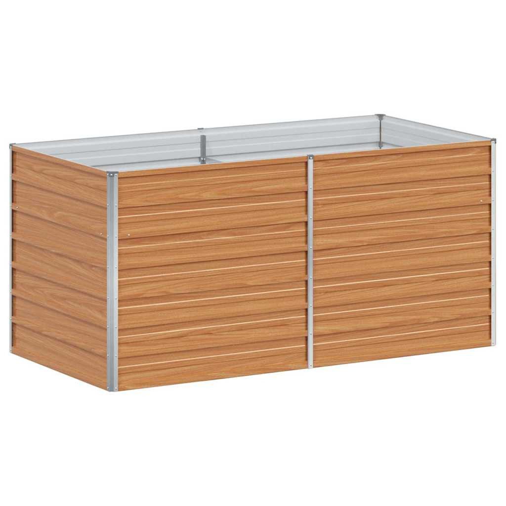 vidaXL Hochbeet Hochbeet Hellbraun 160 x 80 x 77 cm Verzinkter Stahl (1 St)