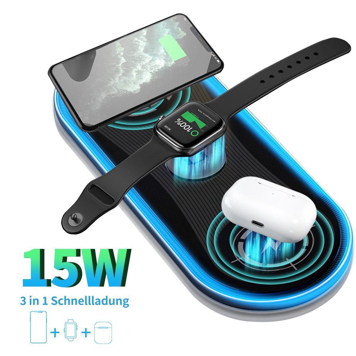 Design für MagSafe KFZ-Halterung, kabelloses Auto-Ladegerät, magnetisch,  verbesserte Handyhalterung für Lüftungsschlitze, für iPhone 14/13/12 Pro  Max