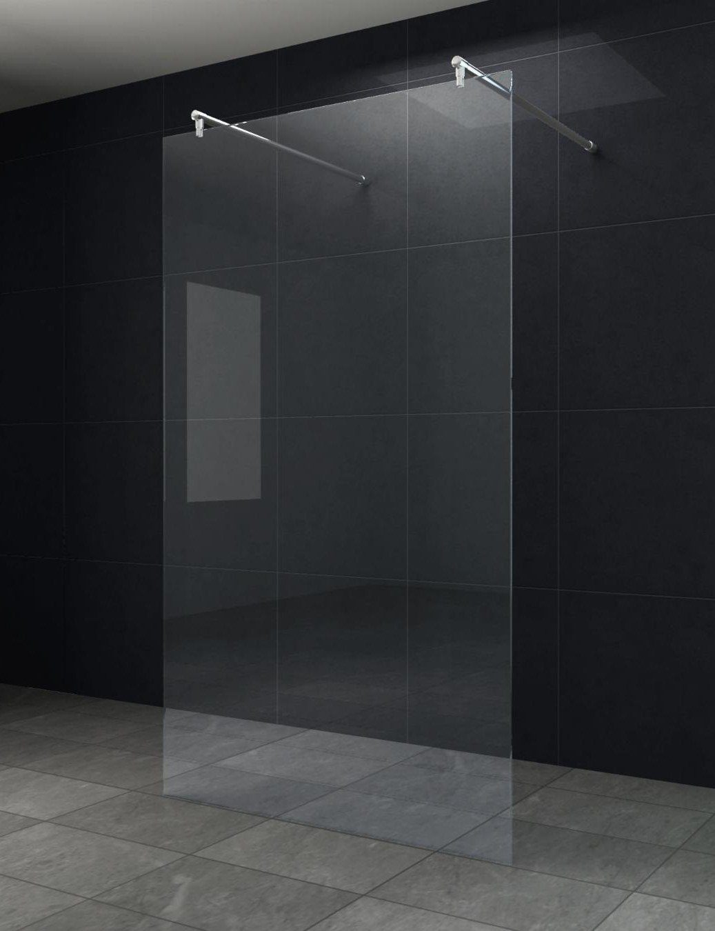 Home Systeme Walk-in-Dusche Freistehende Duschtrennwand Duschkabine Duschabtrennung Klarglas ESG