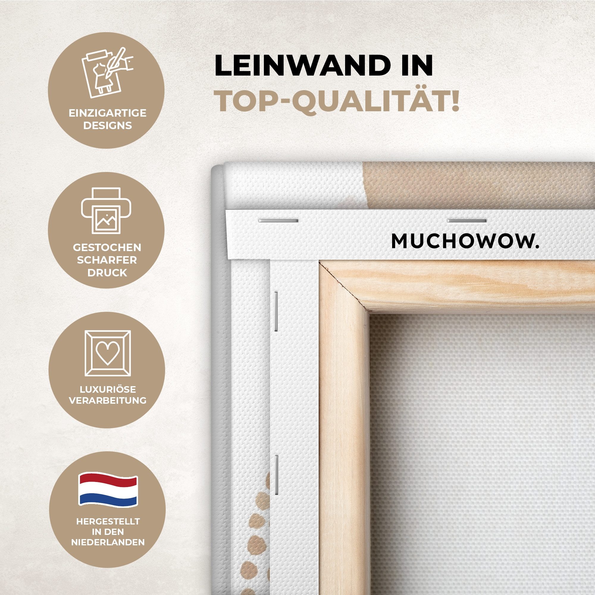 OneMillionCanvasses® Leinwandbild Aquarell - Beige - Pastell - Modern - Abs günstig online kaufen