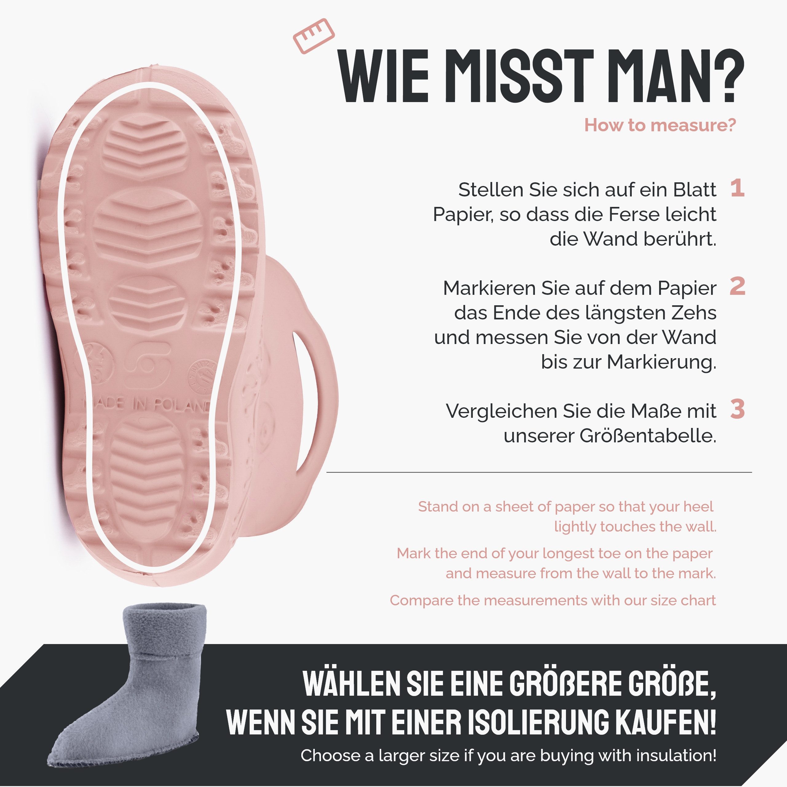 Ladeheid Kinder EVA federleichte Regenschuhe LA-CA-03 Gummistiefel mit herausnehmbares Innenfutter – Bild 2 von 5