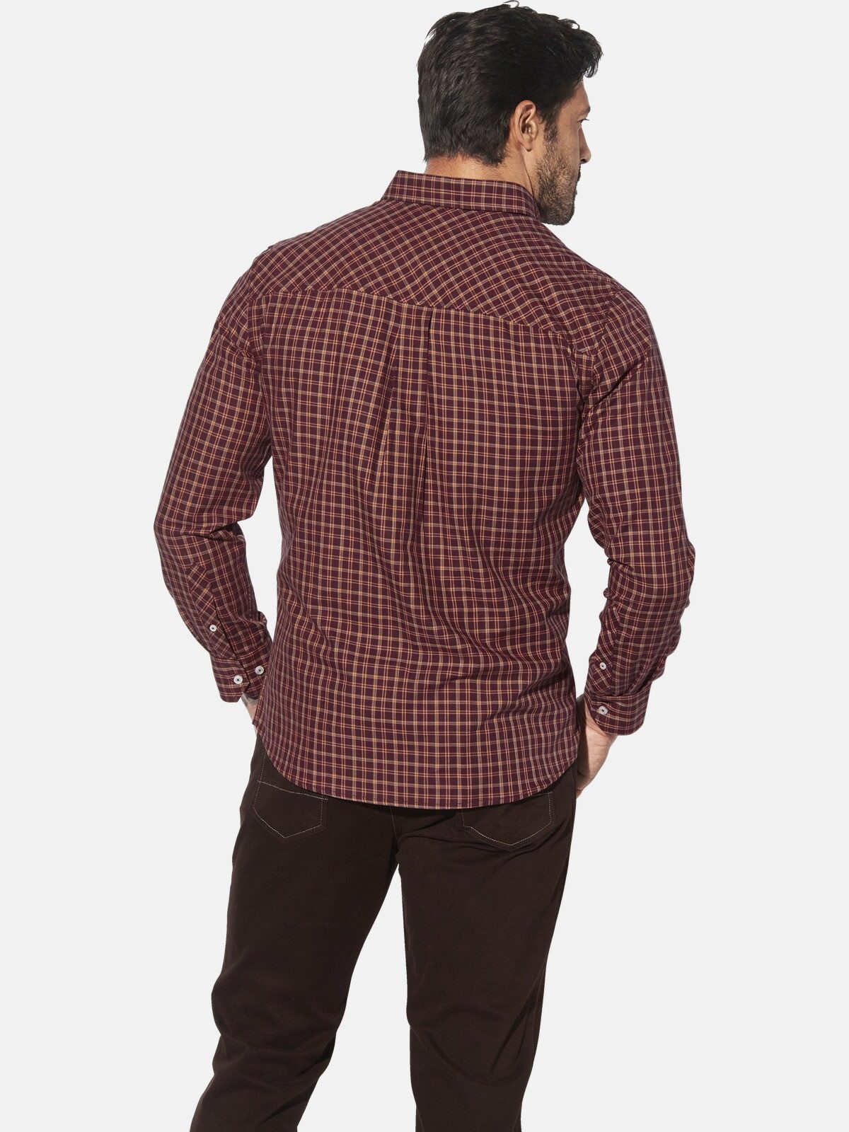 Jan Vanderstorm Langarmhemd PERTAVIN mit knöpfbarer Brusttasche günstig online kaufen