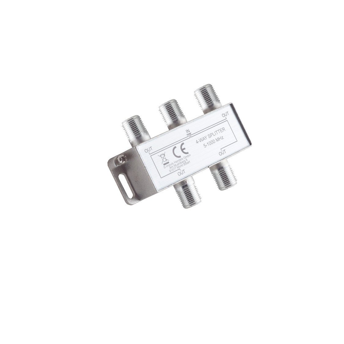 S/CONN maximum connectivity® Koax-Kabelverbinder F-Serie; Stammverteiler; 4-fach; 5-1000 MHz, 85 dB