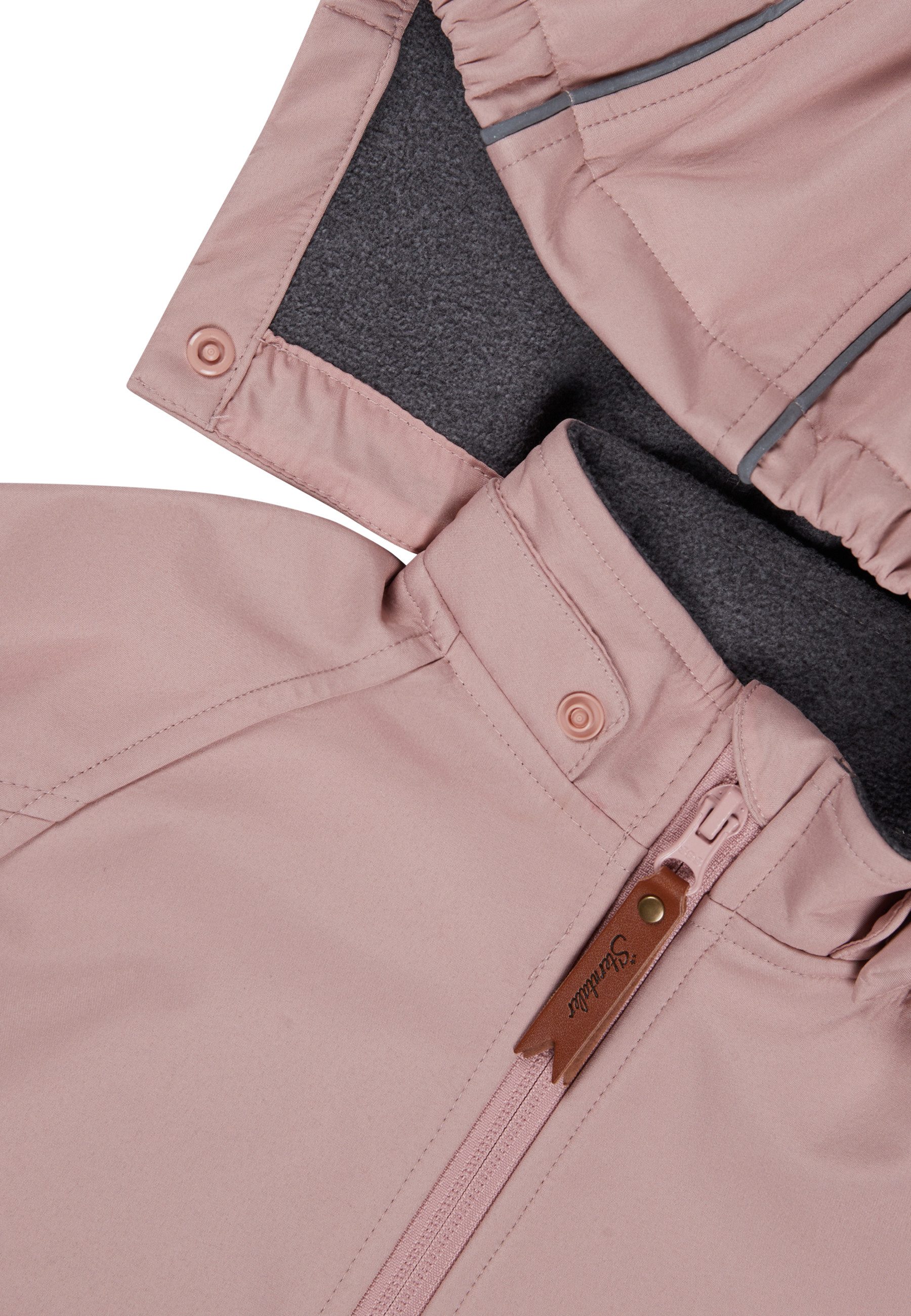 Sterntaler® Strampler Overall Softshell (1-tlg., abnehmbare Kapuze, reflektierende Details)