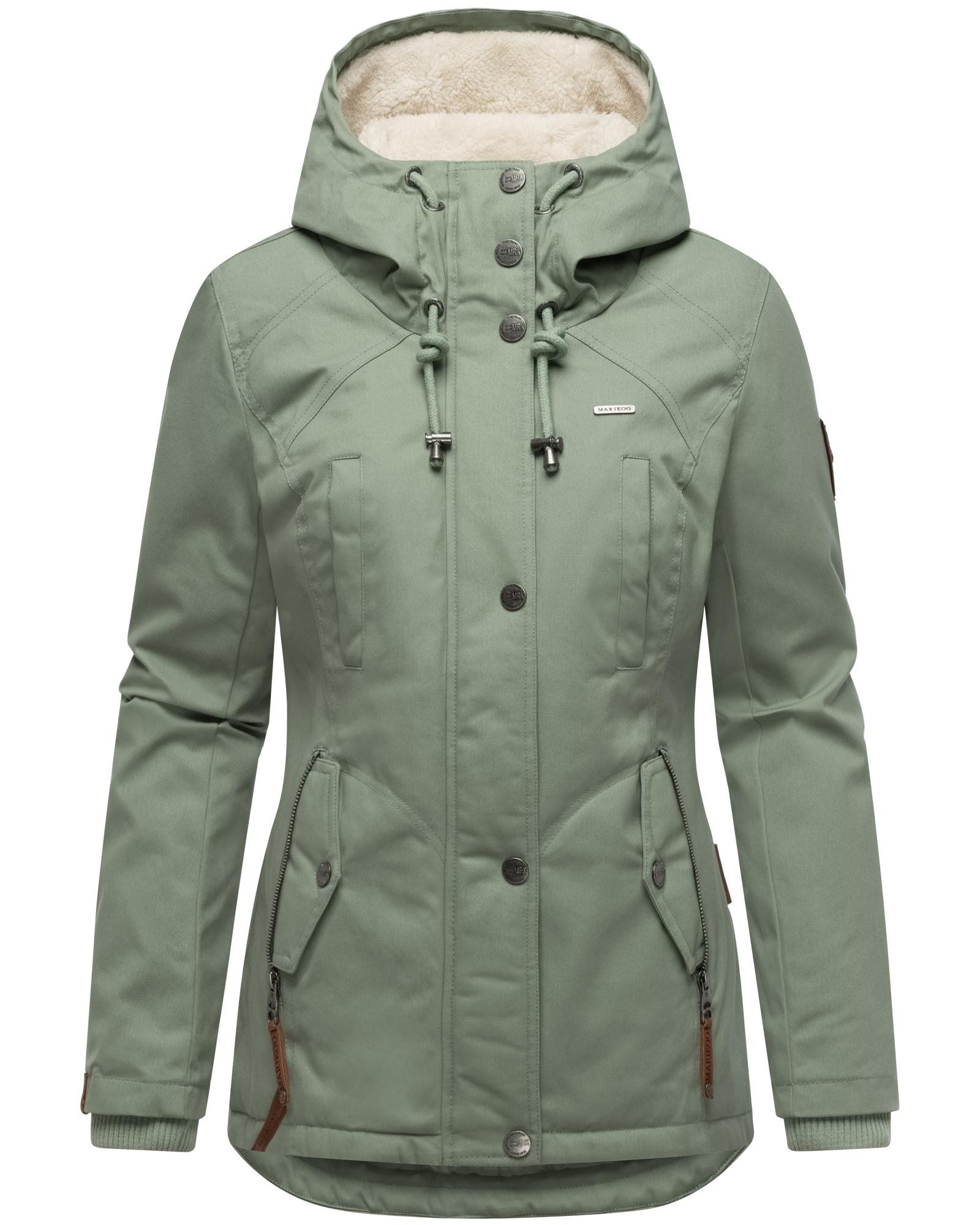 Marikoo Winterjacke Bikoo sportliche Damen Outdoor Baumwolljacke mit Kapuze