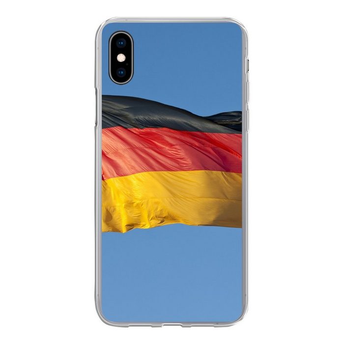 MuchoWow Handyhülle Foto der deutschen Flagge Handyhülle Apple iPhone Xs Max Smartphone-Bumper Print Handy