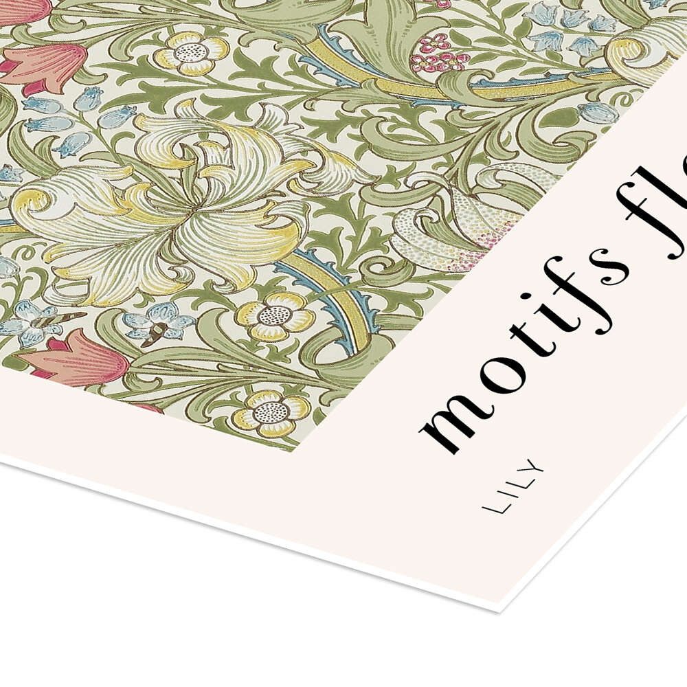 Posterlounge Wandbild Motifs Floraux - Lily, William Morris, erhältlich als Poster, Leinwandbild, Wandsticker oder Acrylglasbild