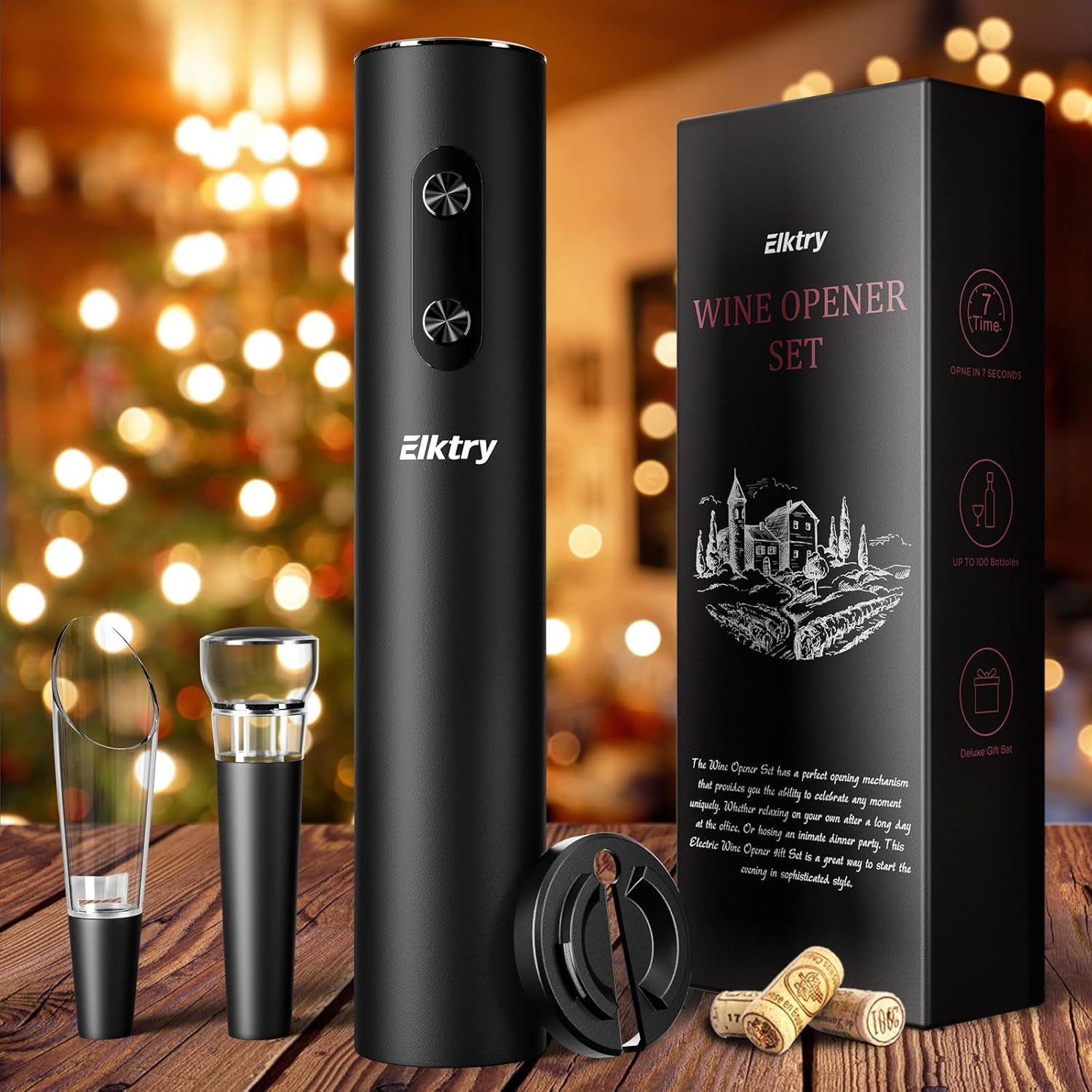 Korkenzieher 7s Elektrischer Mini Weinöffner Weihnachten Geschenk