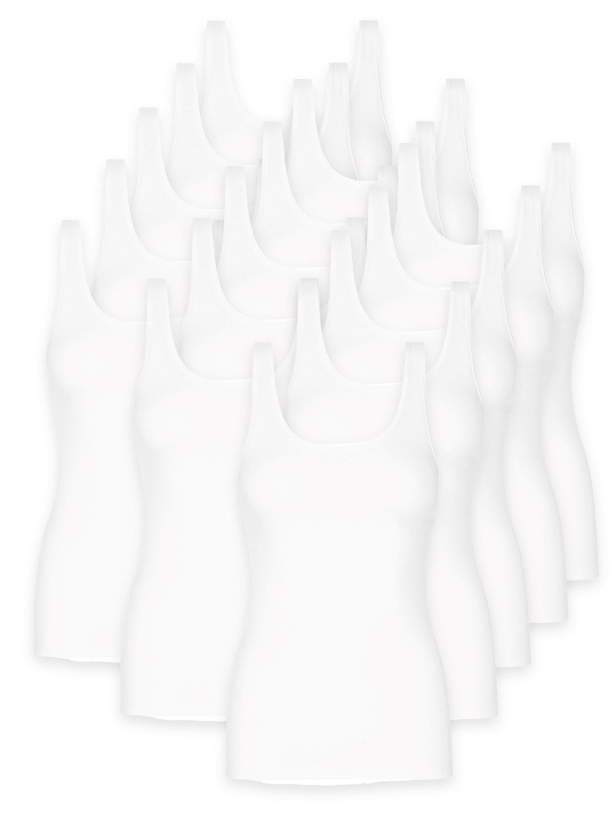 Achselhemd 15er Pack Damen Achselhemd Baumwolle