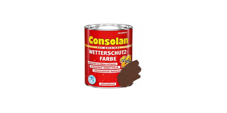 Consolan  Holzschutzlasur Consolan Wetterschutz-Farbe 0,75 L braun
