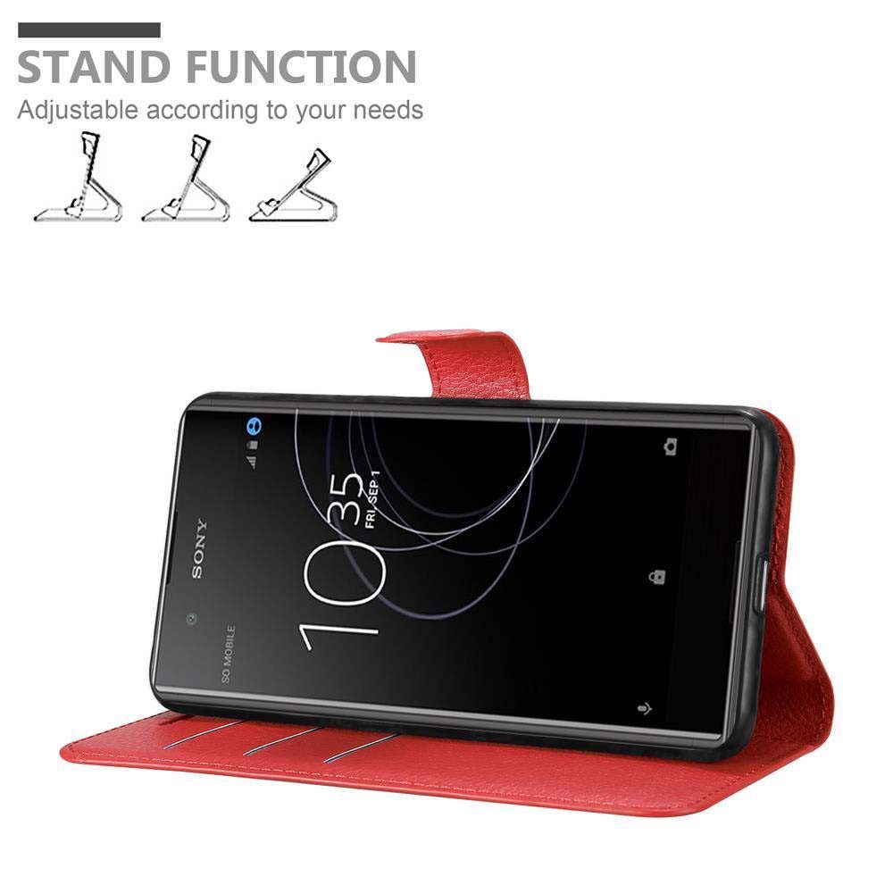Cadorabo Handyhülle für Sony Xperia XA1 PLUS Hülle Sony Xperia XA1 PLUS, Hülle Schutzhülle mit Standfunktion, Kartenfach und Magnetverschluss