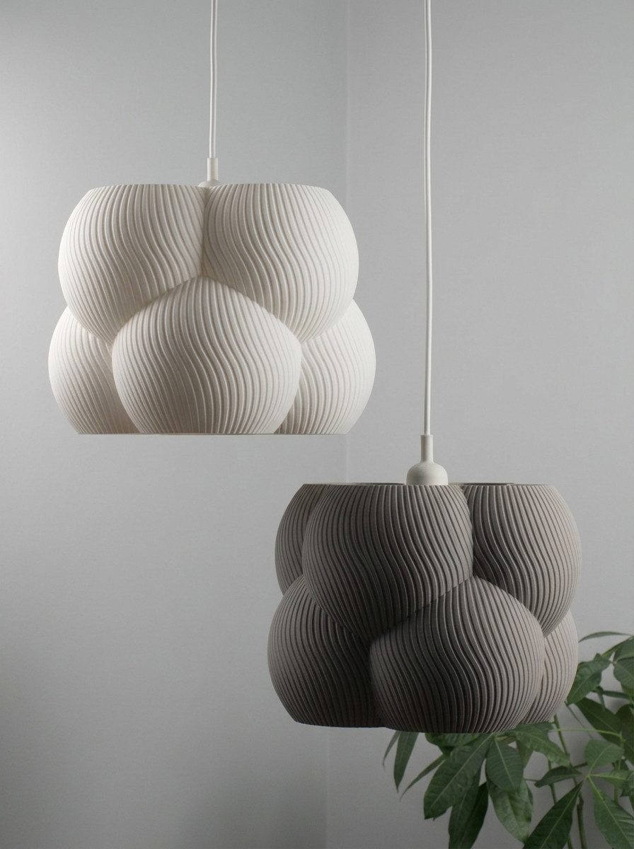 Roomberry Lampenschirm Bubble Hängelampe Pendelleuchte E27 rund, weiß beige günstig online kaufen