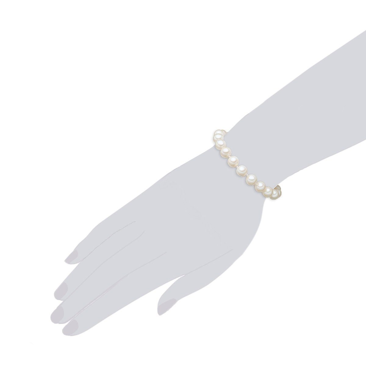 Lulu & Jane Perlenarmband silber, Messing günstig online kaufen