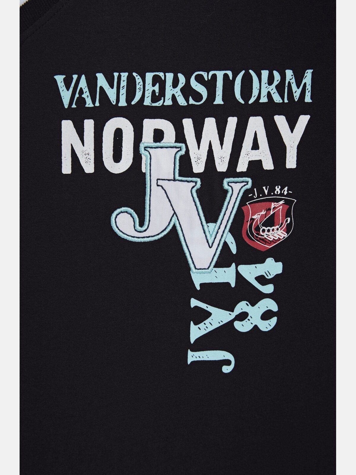 mit Seite Vanderstorm T-Shirt an Ziernähten Jan der HELLAUG